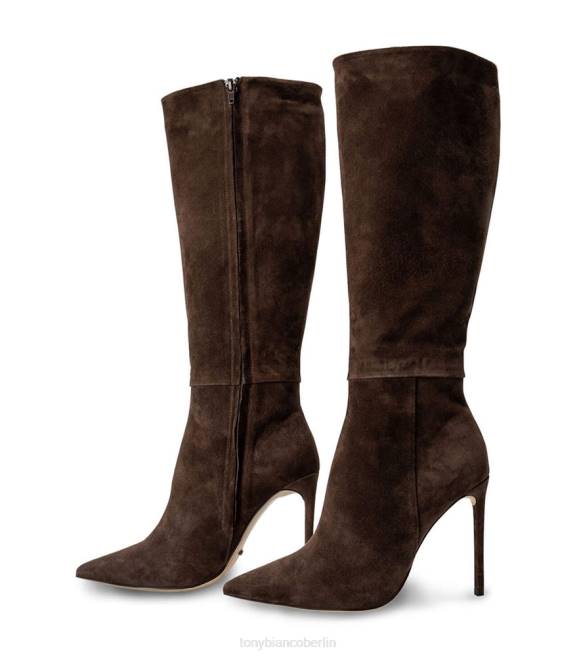 kniehohe Stiefel| de Tony Bianco Frauen Apollo-Kalbsstiefel Espresso-Wildleder 4624443